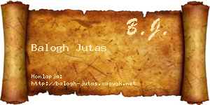 Balogh Jutas névjegykártya